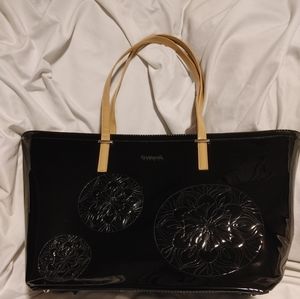 Desigual black shiny Karlie tote